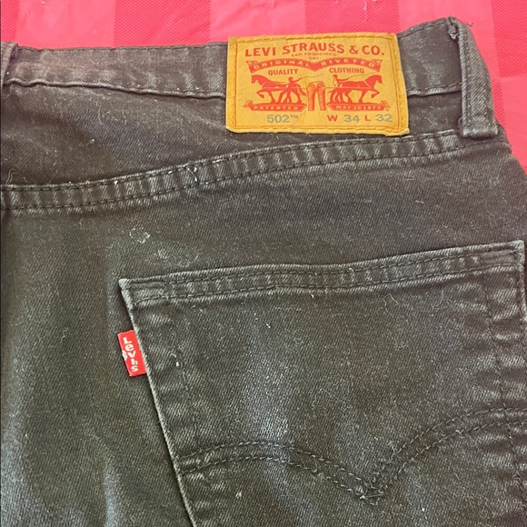 Levi's Men's Dark Black Straight Jeans - Picture 7 of 8